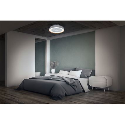 Osram - LED-dimmbare Deckenleuchte mit Ventilator CEILING FAN LED/49W/230V 2700-6500K weiß/gold + Fernbedienung