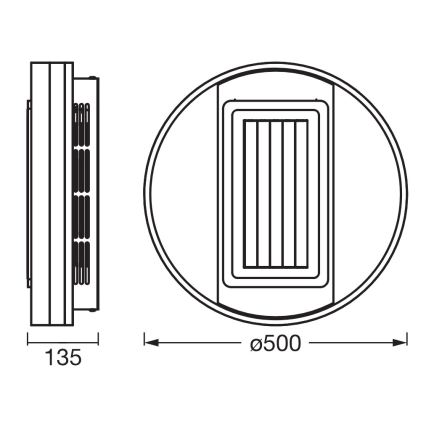 Osram - LED-dimmbare Deckenleuchte mit Ventilator LED/55W/230V 3000-6500K weiß + Fernbedienung