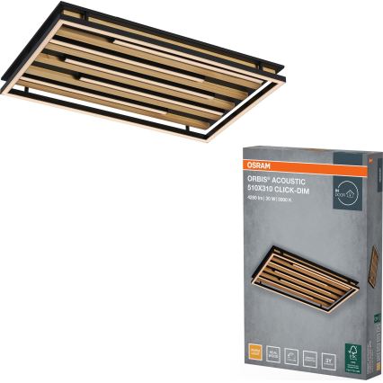 Osram - Dimmbare LED-Deckenleuchte ORBIS ACOUSTIC LED/30W/230V 51x31 cm Kiefer