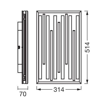 Osram - Dimmbare LED-Deckenleuchte ORBIS ACOUSTIC LED/30W/230V 51x31 cm Kiefer