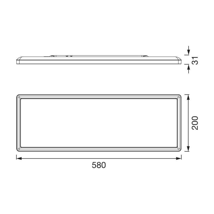 Osram - LED dimmbare Badezimmer-Deckenleuchte PLANON EASYFIX LED/24W/230V 2600-6000K 20x58 cm IP54 weiß + Fernbedienung