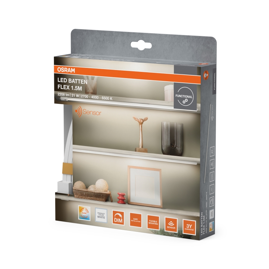Osram - LED-dimmbare Unterbauleuchte mit Bewegungsmelder BATTEN LED/21W/230V 2700/4000/6500K 150,4 cm weiß
