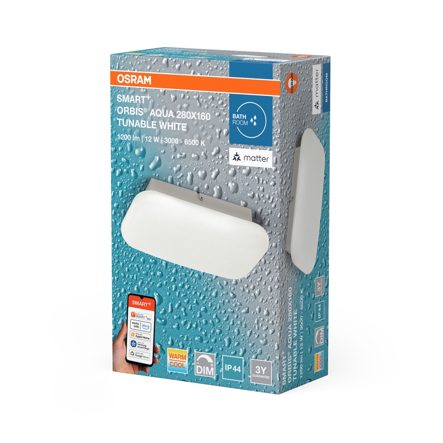 Osram - Dimmbare LED-Deckenleuchte für Badezimmer SMART+ AQUA LED/12W/230V 3000-6500K IP44 Wi-Fi