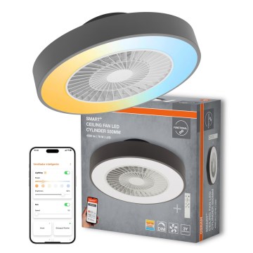 Osram - LED-dimmbare Deckenleuchte mit Ventilator SMART+ LED/78W/230V 3000-6500K Wi-Fi + Fernbedienung