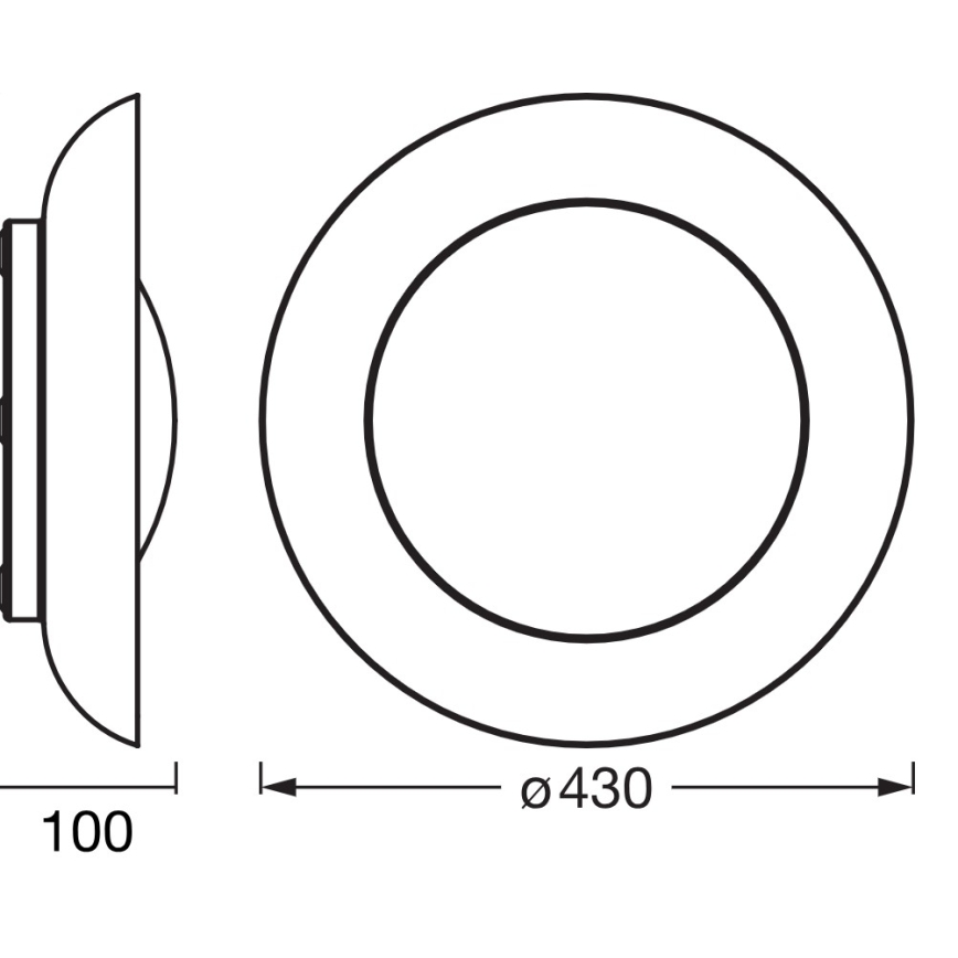 Osram - dimmbare LED-Deckenleuchte ORBIS PLATE LED/35W/230V Ø 43 cm grün/schwarz
