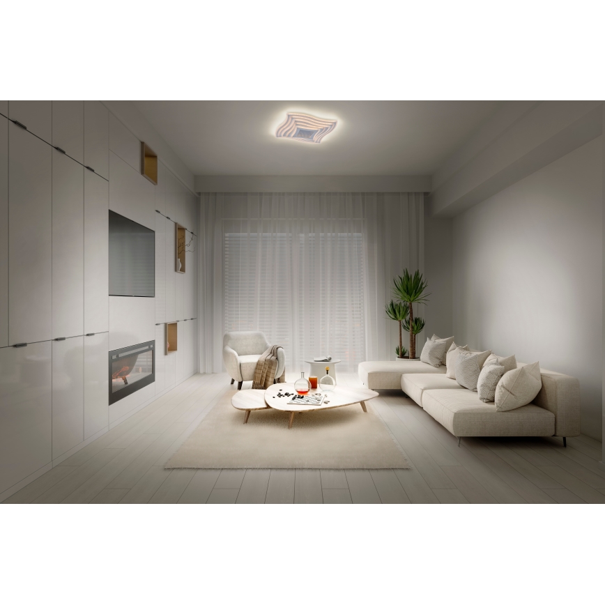 Osram - dimmbare LED-Deckenleuchte ORBIS WAVES LED/43W/230V 2600-6000K 48x48 cm weiß + Fernbedienung