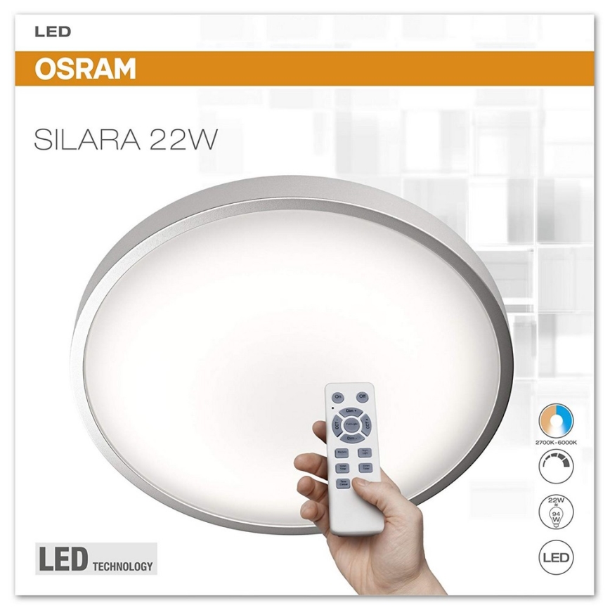 Osram - LED Dimmbare Deckenleuchte SILARA LED/22W/230V 2700K-6000K