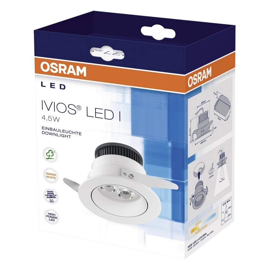 Osram - LED Dimmbare Einbauleuchte IVIOS 1xLED/4,5W/230V