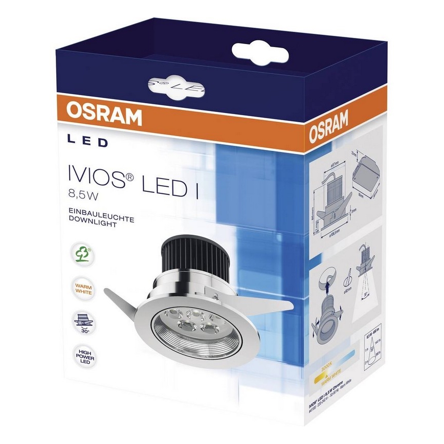 Osram - LED Dimmbare Einbauleuchte IVIOS 1xLED/8,5W/230V