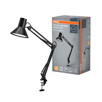 Osram - Dimmbare LED-Tischlampe mit Klemme OFFICE LINE LED/9W/230V 3000K schwarz