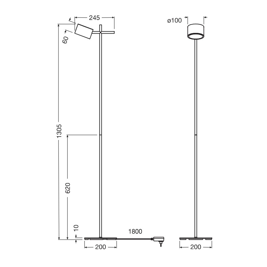 Osram - dimmbare Touch-Stehlampe DECOR KYOTO LED/12W/230V CRI 90 schwarz