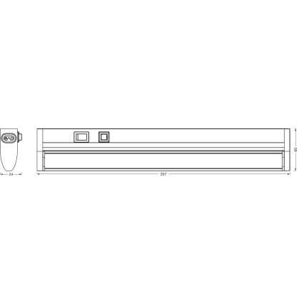 Osram - LED dimmbare Unterbauleuchte LINEAR TURN LED/6W/230V 3000/4000/6500K 35 cm weiß