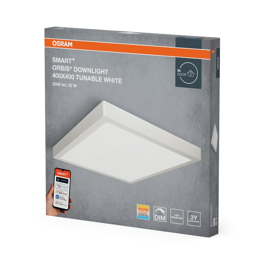 Osram - Dimmbare LED-Deckenleuchte SMART+ DOWNLIGHT LED/22W/230V 40x40 cm 3000-6500K Wi-Fi