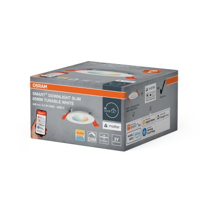 Osram - LED dimmbares Einbau-Downlight SMART+ DOWNLIGHT LED/4,5W/230V 3000-6500K Wi-Fi