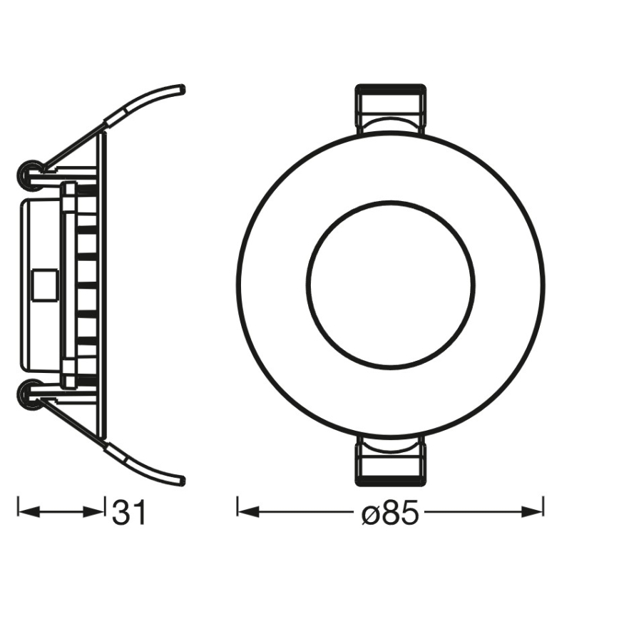 Osram - LED dimmbares Einbau-Downlight SMART+ DOWNLIGHT LED/4,5W/230V 3000-6500K Wi-Fi