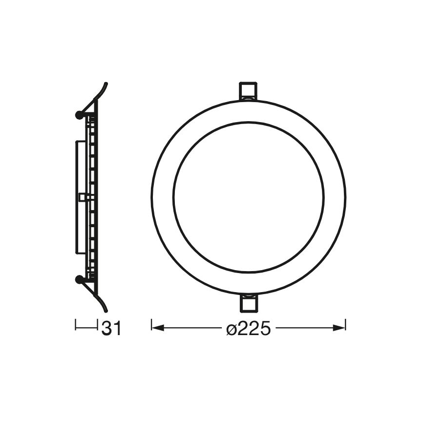 Osram - LED-Einbauleuchte SLIM LED/22W/230V 4000K