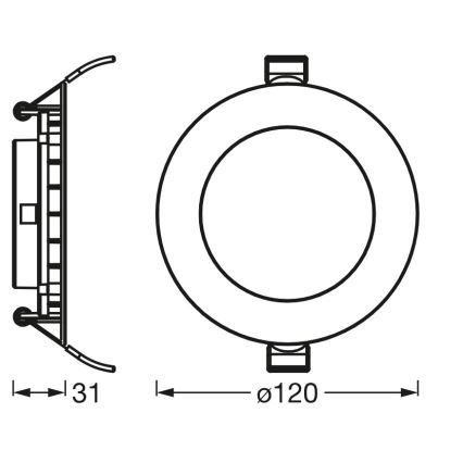 Osram - LED-Einbauleuchte SLIM LED/8W/230V 4000K