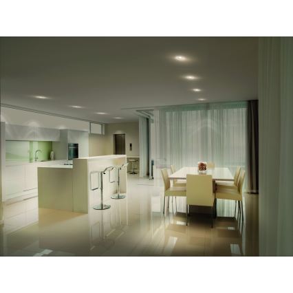 Osram - LED-Einbauleuchte SPOT 1xGU10/4,3W/230V 2700K CRI 90 matt-chrom