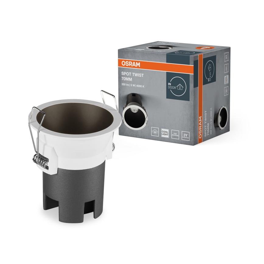 Osram - LED-Einbauleuchte SPOT TWIST LED/5W/230V 4000K Ø 7 cm weiß/schwarz
