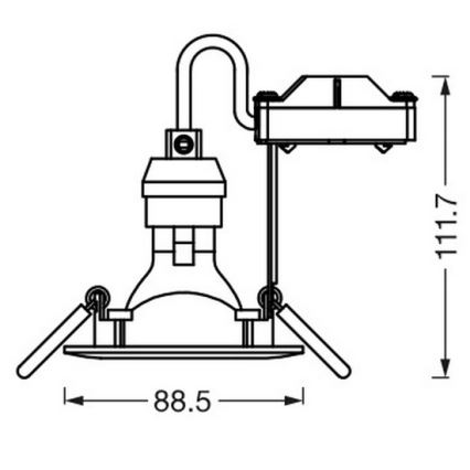 Osram - LED-Einbaustrahler SPOT 1xGU10/4,3W/230V 2700K CRI 90 weiß