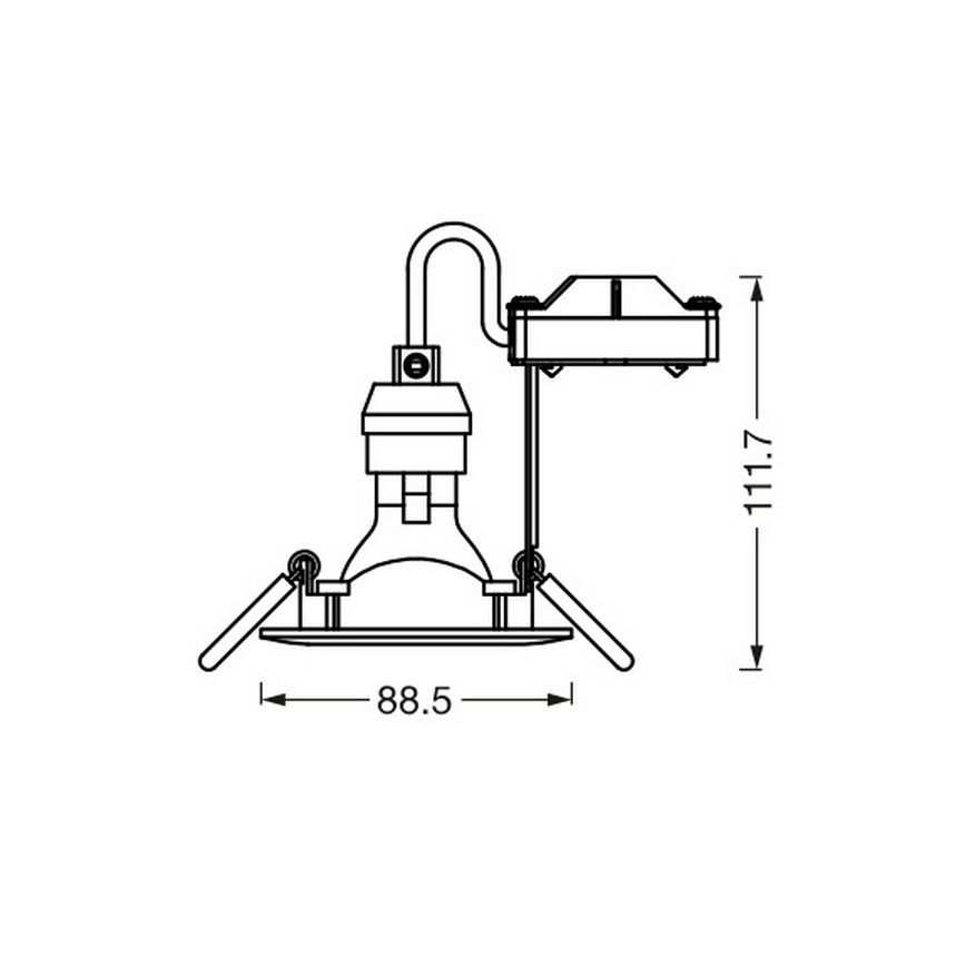 Osram - LED-Einbaustrahler SPOT 1xGU10/4,3W/230V 2700K CRI 90 weiß