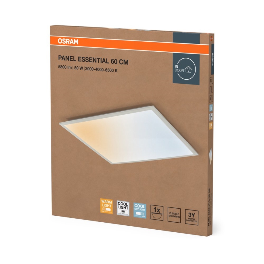 Osram - Einlege-LED-Panel PANEL ESSENTIAL LED/50W/230V 3000/4000/6500K 60x60 cm weiß