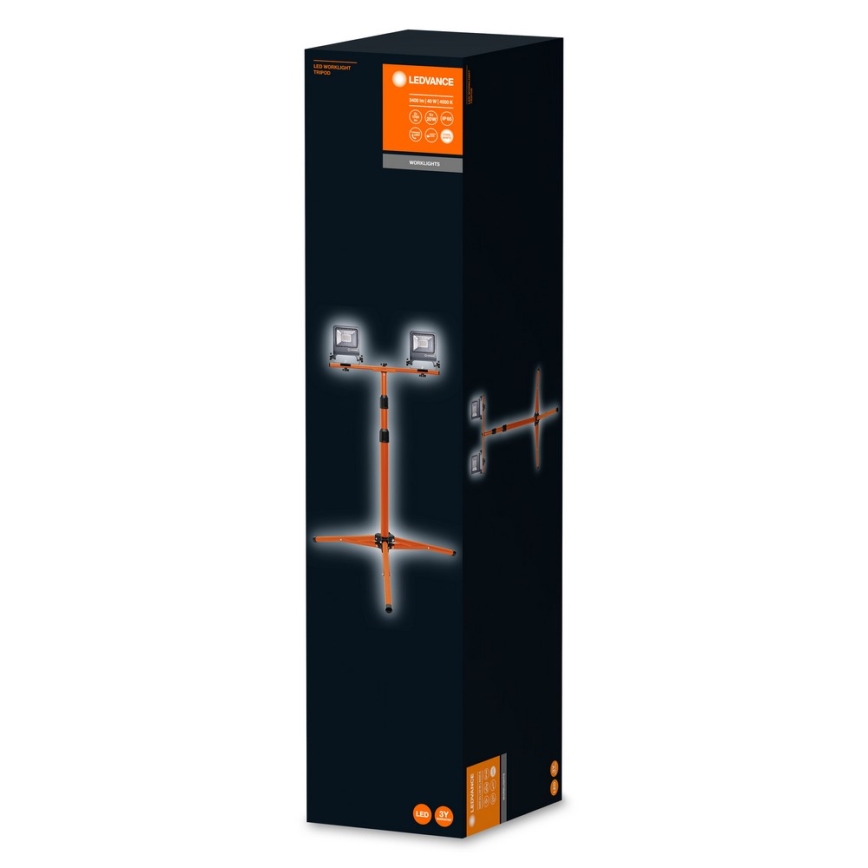 Osram - LED-Flutlicht auf Stativ TRIPOD 2xLED/20W/230V IP65