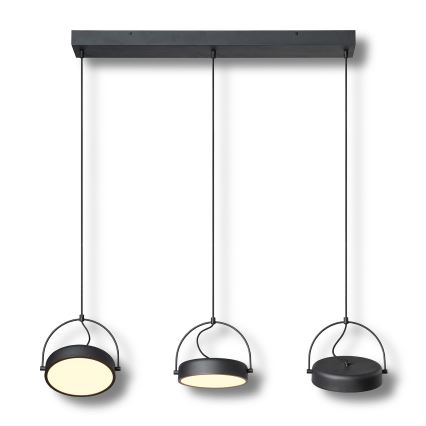 Osram - LED-Hängeleuchte mit Seilaufhängung DECOR PUCK 3xLED/12W/230V CRI 90 schwarz