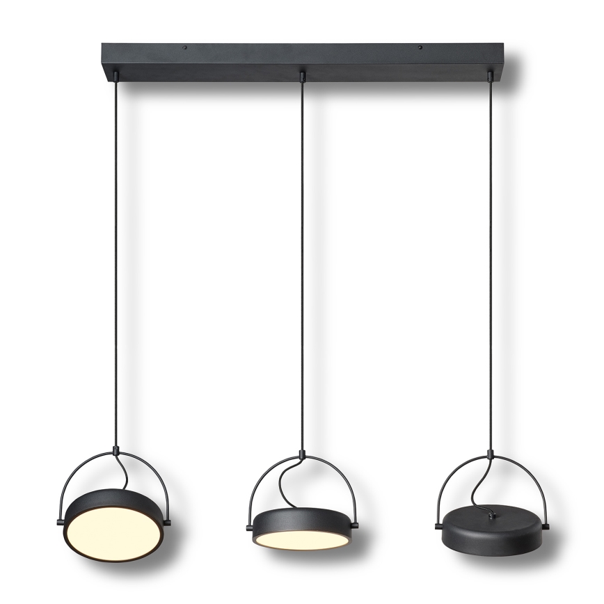 Osram - LED-Hängeleuchte mit Seilaufhängung DECOR PUCK 3xLED/12W/230V CRI 90 schwarz