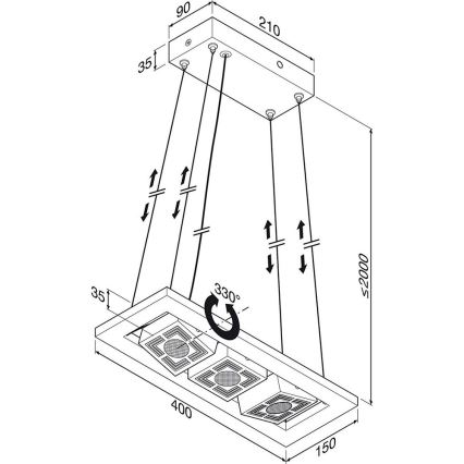 Osram - LED Kronleuchter TRESOL 3xLED/4,5W/230V