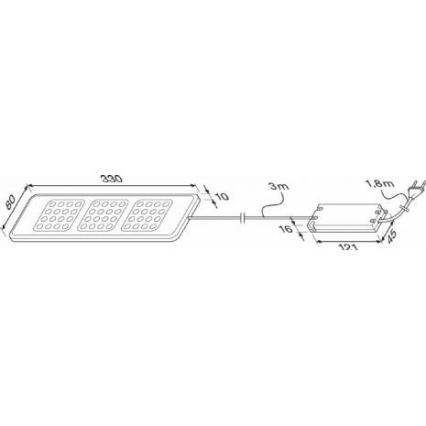 Osram - LED Küchenzeile-Unterschrankbeleuchtung DOMINO 3xLED/4W/230V