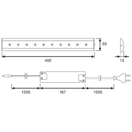 Osram - LED Leuchte für Küchenzeile SLIMSHAPE 1xLED/13W/230V