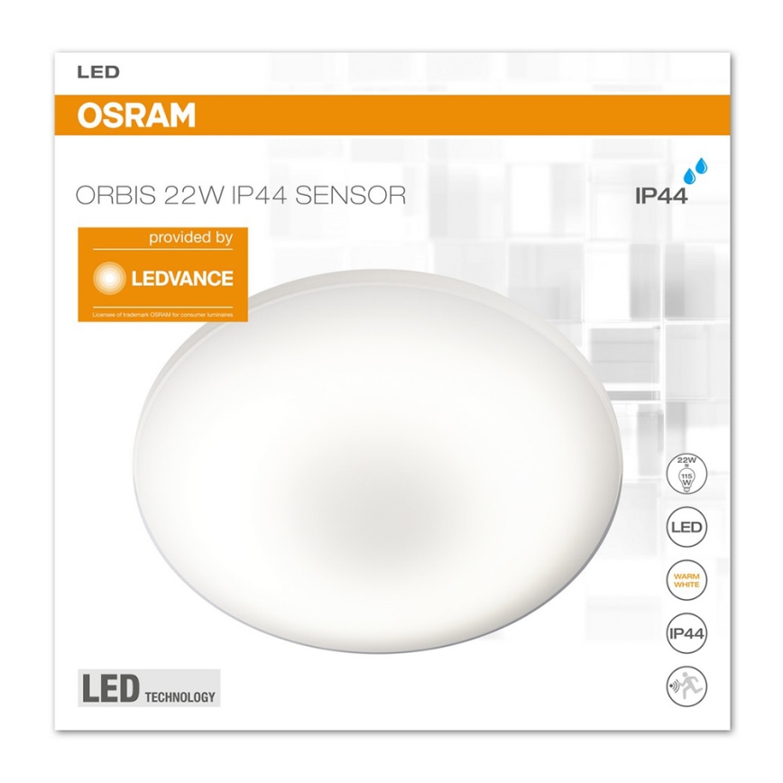 Osram - LED-Leuchte mit Sensor SILARA LED/22W/230V IP44