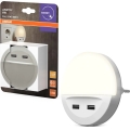 Osram - LED Nachtlicht für Steckdose mit Sensor LUNETTA 2xUSB LED/13W/230V