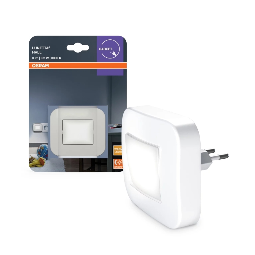 Osram - LED-Nachtlicht mit Dämmerungssensor LUNETTA LED/0,2W/230V