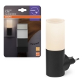 Osram - LED Nachtlicht mit Dämmerungssensor LUNETTA LED/0,2W/230V schwarz