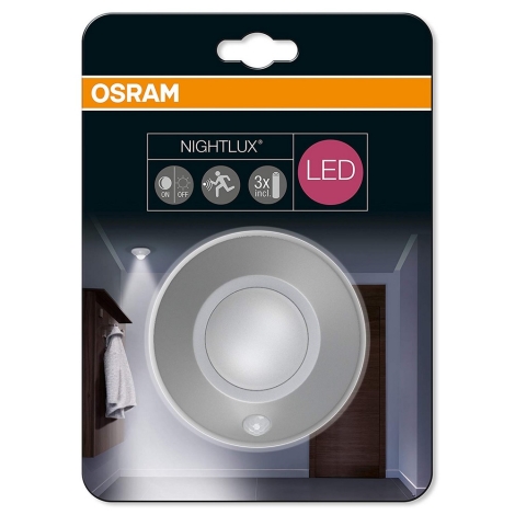 Osram - LED-Orientierungsbeleuchtung mit Sensor LED/1,7W/3xAAA IP54 NIGHTLUX