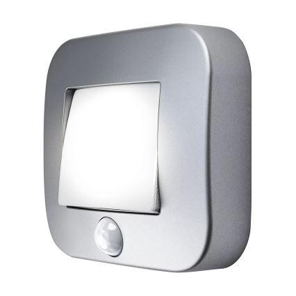 Osram - LED Orientierungsleuchte mit Sensor NIGHTLUX LED/0,3W/3xAAA IP54 silber