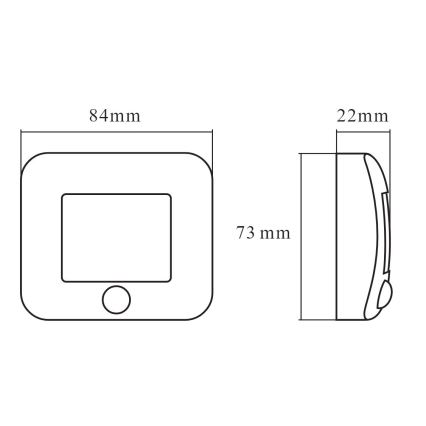 Osram - LED Orientierungsleuchte mit Sensor NIGHTLUX LED/0,3W/3xAAA IP54 silber
