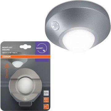 Osram - LED-Orientierungsleuchte mit Sensor NIGHTLUX LED/2W/3xAA, silber