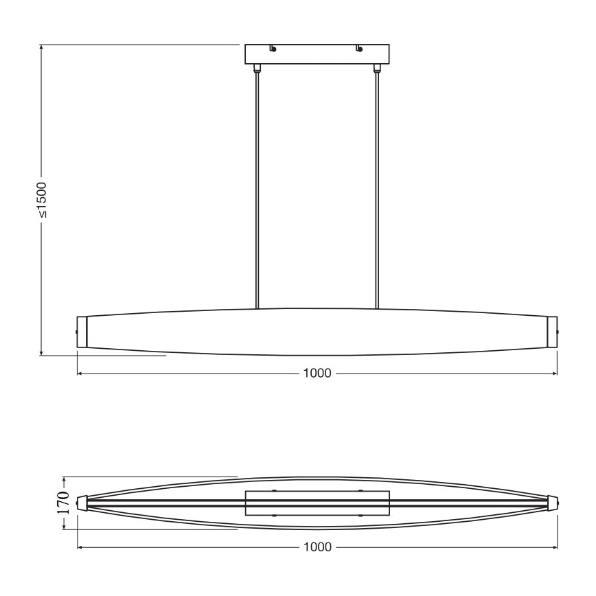 Osram - LED-Pendelleuchte an Kabel DECOR FLAT LED/23W/230V grau