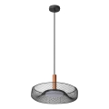 Osram - LED-Pendelleuchte an Kabel DECOR MESH LED/18,5W/230V Ø 40 cm schwarz/Gummibaumholz