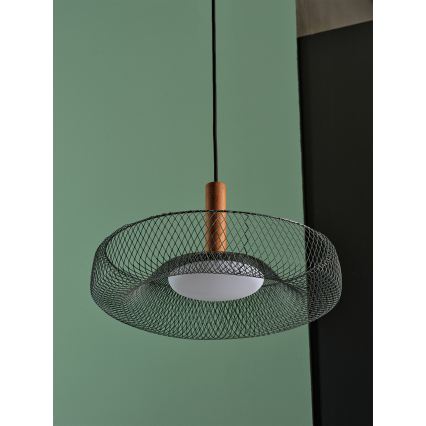 Osram - LED-Pendelleuchte an Kabel DECOR MESH LED/18,5W/230V Ø 40 cm schwarz/Gummibaumholz