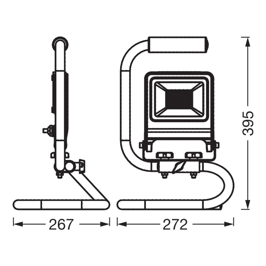 Osram - LED-Reflektor mit S-STAND-Halterung LED/50W/230V 4000K IP65 anthrazit