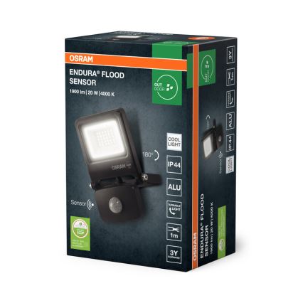 Osram - LED-Reflektor mit Sensor ENDURA LED/20W/230V 4000K IP44