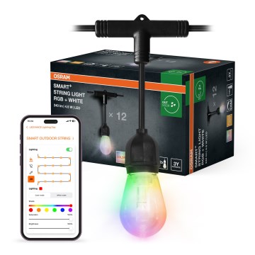 Osram - LED RGB dimmbare Außenlichterkette SMART+ STRING 12xLED/230V 7,47m IP44 Wi-Fi