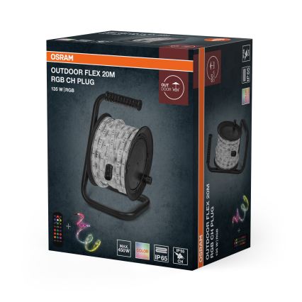 Osram - LED RGB dimmbarer Außen-LED-Streifen FLEX 20m LED/135W/230V IP65 + Fernbedienung