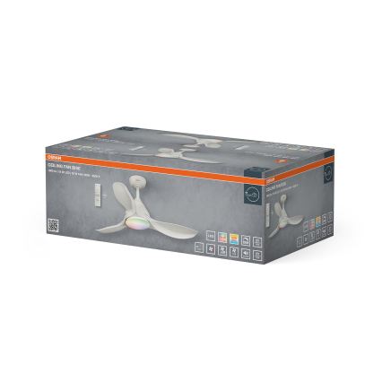Osram - LED RGB dimmbarer Deckenventilator NORDES LED/18W/230V 3000-6500K + Fernbedienung