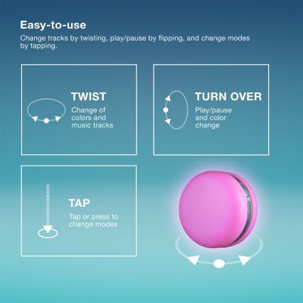 Osram - dimmbarer RGB-LED-Lautsprecher SMART+ MACARON LED/1,75W/3,7V 450 mAh gelb