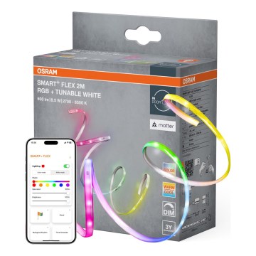 Osram - LED RGB+TW dimmbarer LED-Streifen SMART+ FLEX 2m LED/8,5W/230V 2700-6500K Wi-Fi